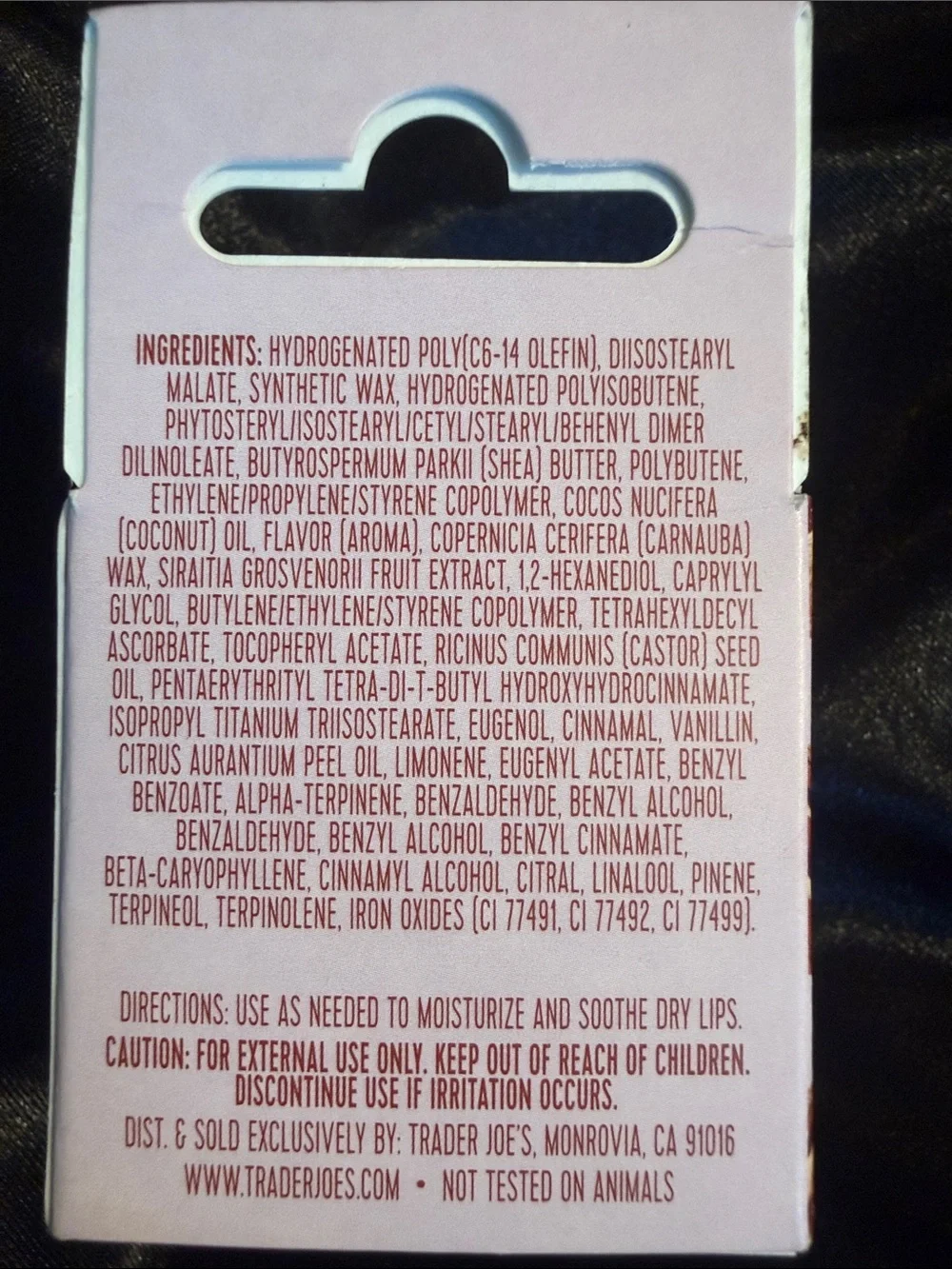 Trader Joe’s Cinnamon Roll Flavored Lip Mask